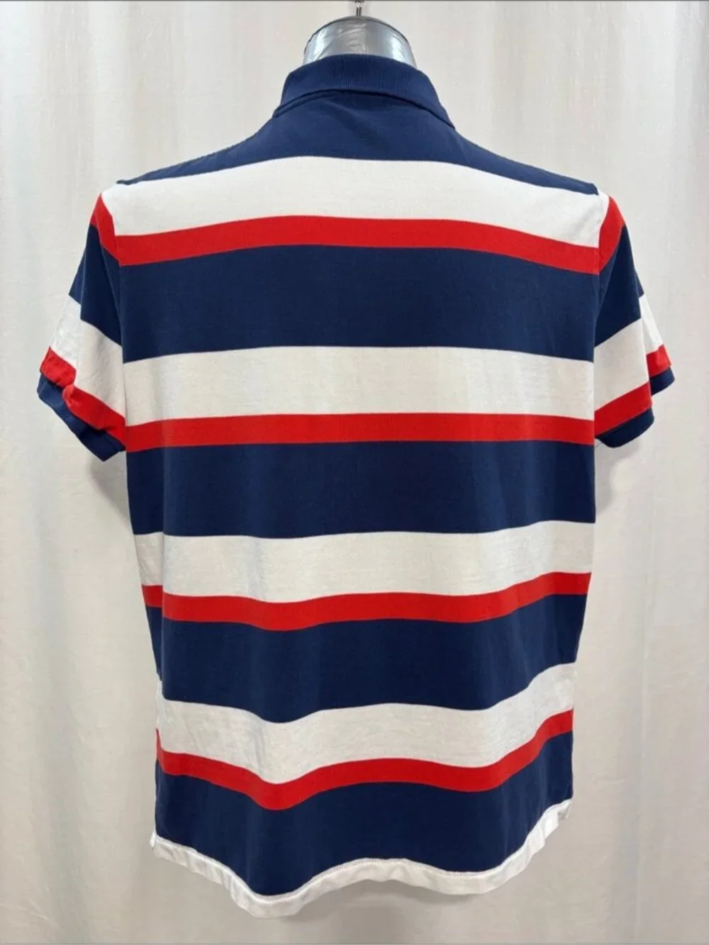 Ralph Lauren Navy, White & Red Striped Polo with Green Pony 232 work every day